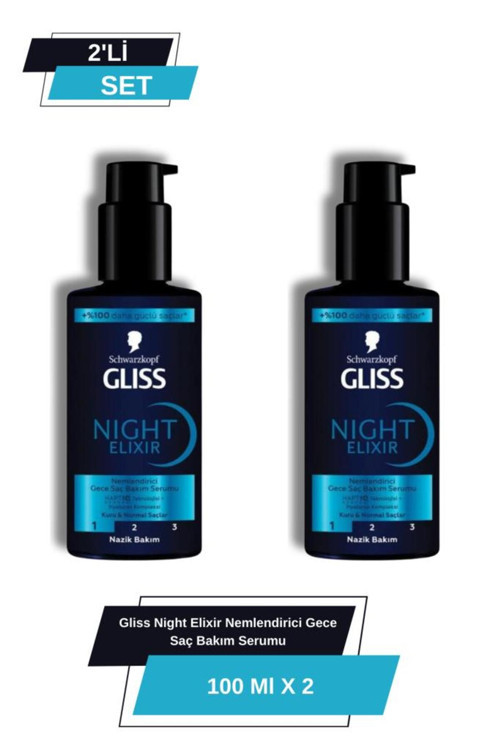 Night Elixir Nemlendirici Gece Saç Bakım Serumu 2'li Set