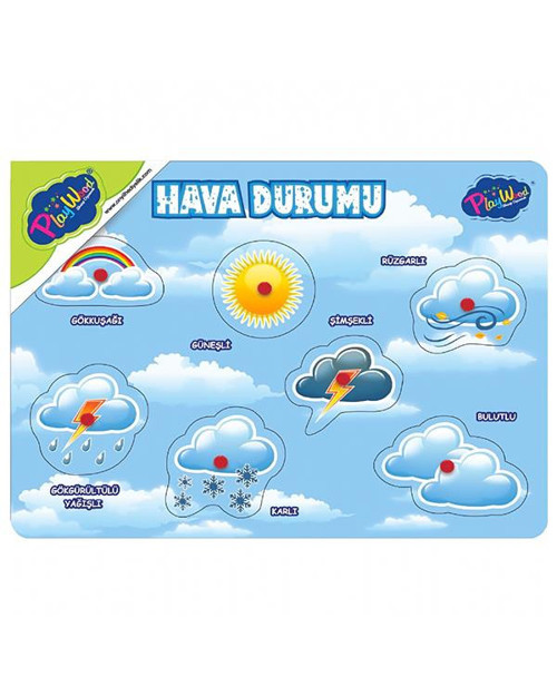 Ahşap Tutmalı Puzzle Hava Durumu ONY284