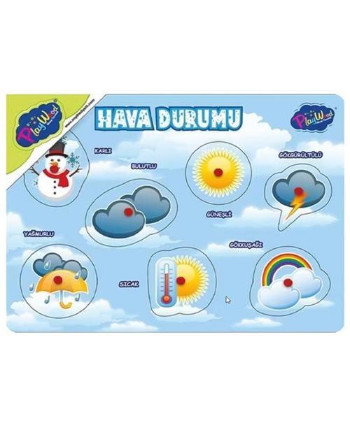 Ahşap Tutmalı Puzzle Hava Durumu ONY285