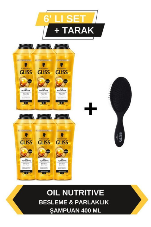 Oil Nutritive Şampuan 400ml X 6'lı Set Tarak