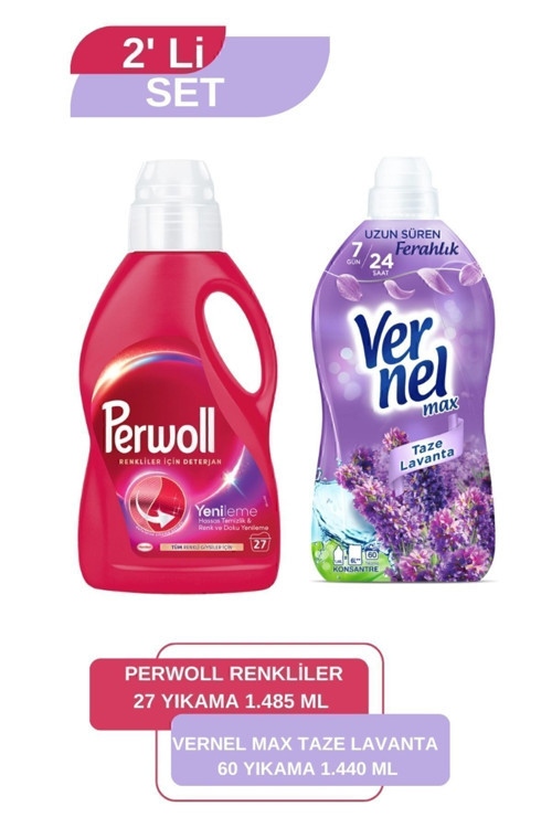 Max Taze Lavanta 1,44L + Perwoll Renkli 1,485