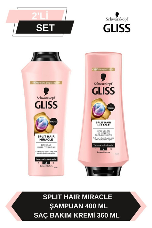 Split Hair Miracle Şampuan 400 Ml + Split Hair Miracle Saç Kremi 360 Ml