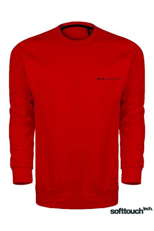 Baskılı Softtouch Tech. 3 İplik İpeksi Doku Unisex Sweatshirt 3 İplik Şardonsuz