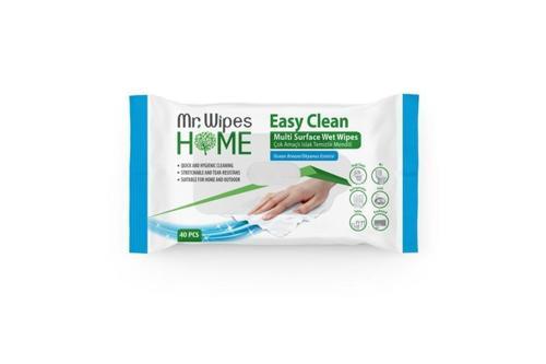 Mr.Wıpes Easy Clean Temizleme Mendili Okyanus Esintisi 40'lı