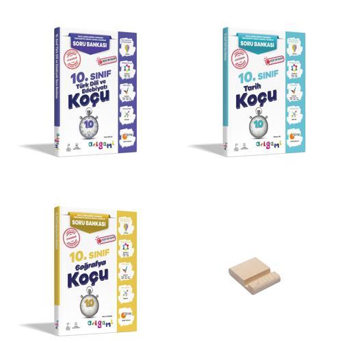 ORİGAMİ 10. Sınıf Edebiyat Tarih Coğrafya Soru Bankası 3lü Set + Telefon Standı