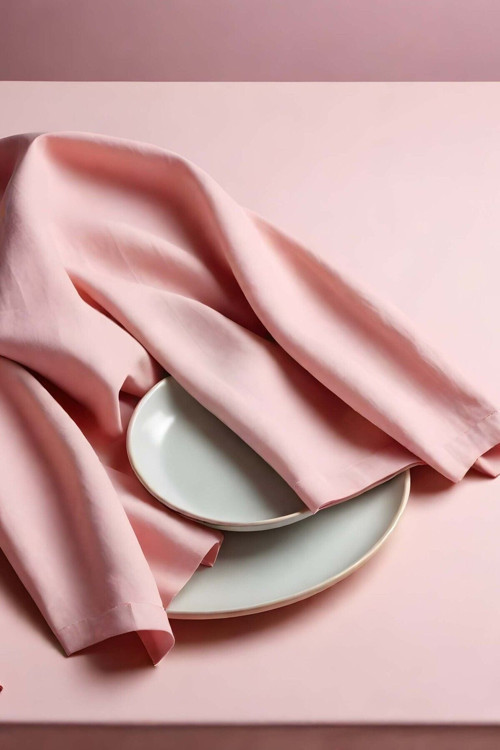 Pembe Klasik Dikdörtgen Masa Örtüsü 140X200 Cm