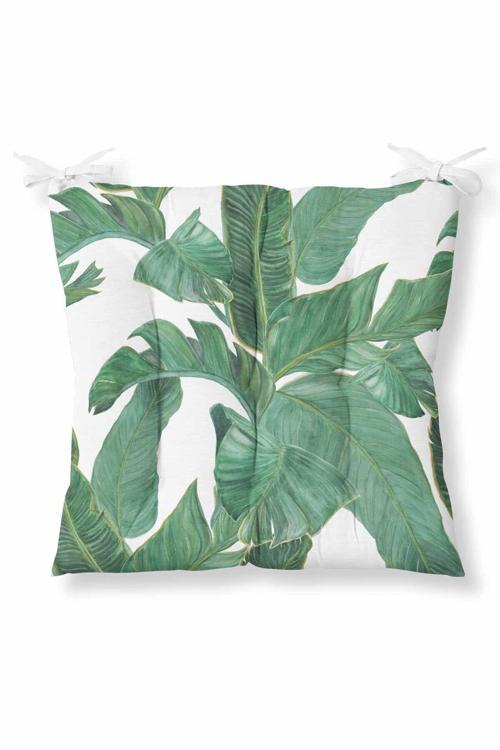 Dekoratif Yaprak Desenli Sandalye Minderi