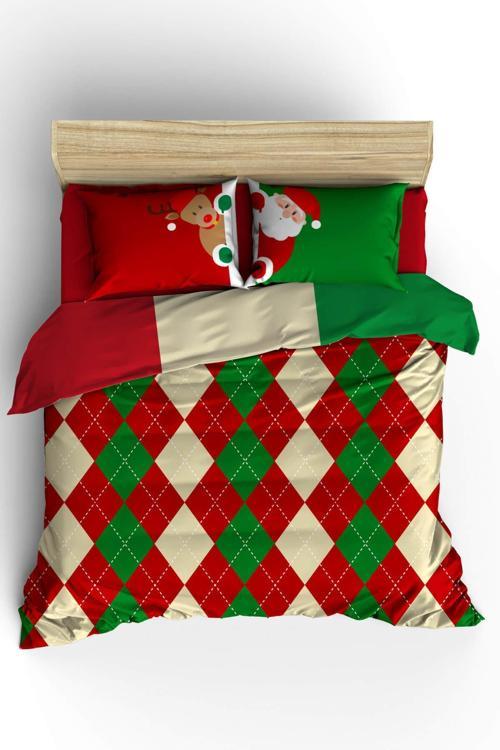 Çift Kişilik Santa Nevresim Takımı - Yeni Yıl
