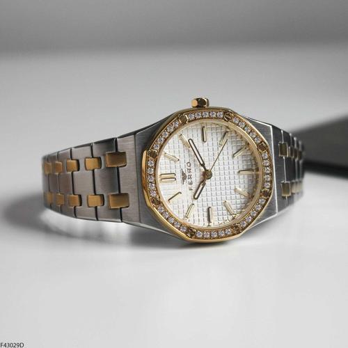 F43029D Çelik Kordonlu Kadın Kol Saati