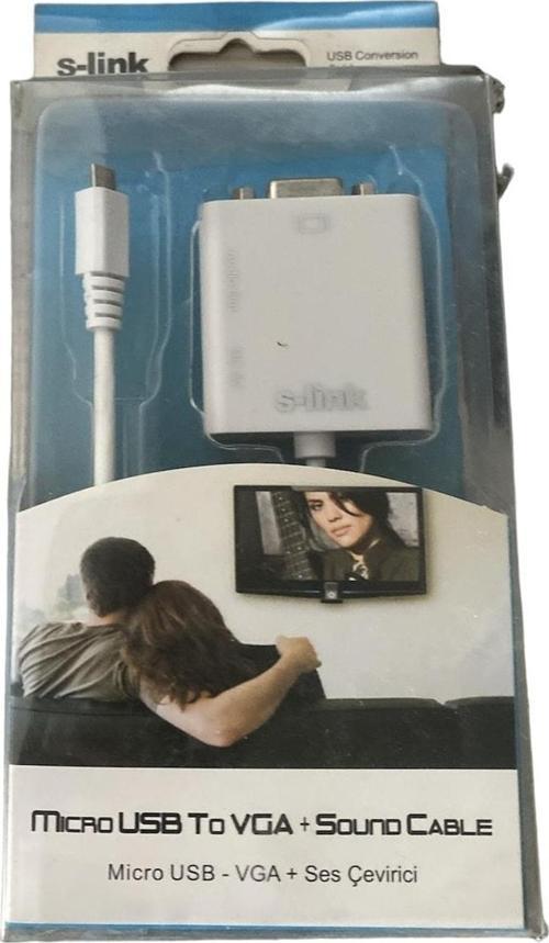 Micro Usb To Vga Çevirici Dönüştürücü Adaptör Tablet Monitör