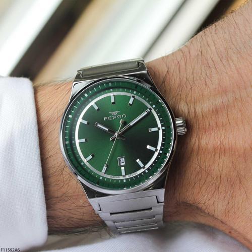 F11592A6 Çelik Kordonlu Erkek Kol Saati