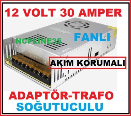 12 Volt 30 Amper Adaptör Trafo Fanlı Akım Korumalı
