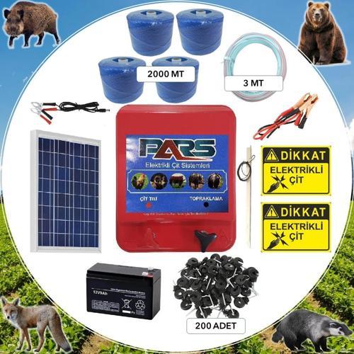 Elektrikli Çit Ayı-Domuz Kovucu Eco Set 2000 (Ahşap Direk İzolatörlü)