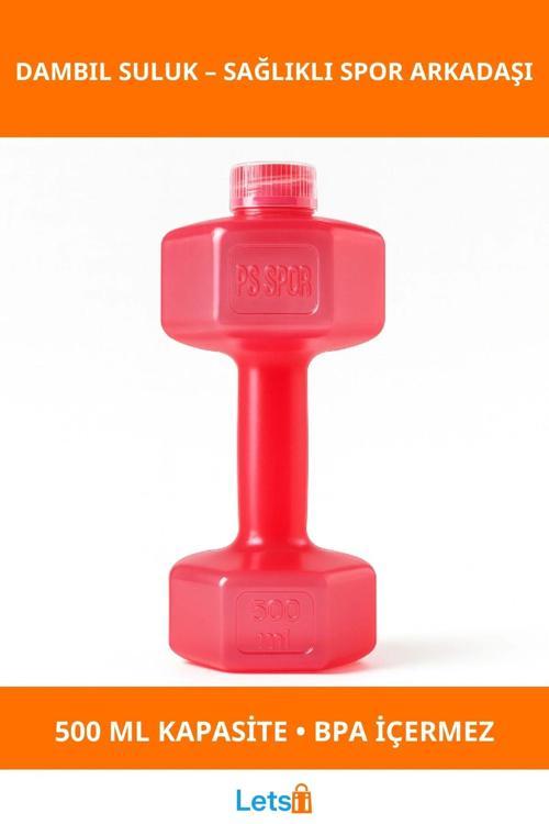 Kırmızı Dambıl Şeklinde 500 ml Kapasiteli Spor Suluk