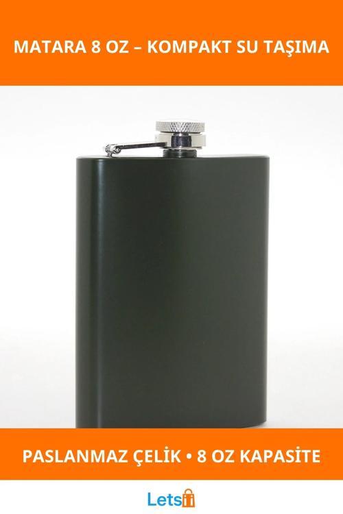 Paslanmaz Çelik Şık Tekli 8 Oz Matara Su Şişesi