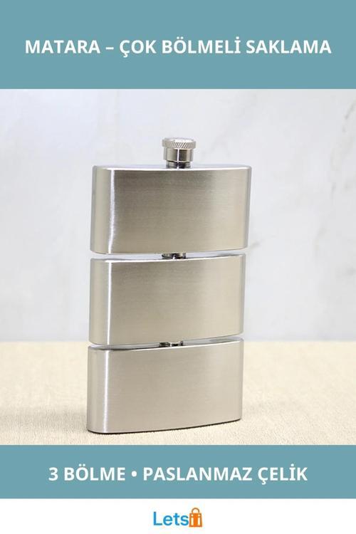 3 Katlı Paslanmaz Çelik Taşınabilir Matara