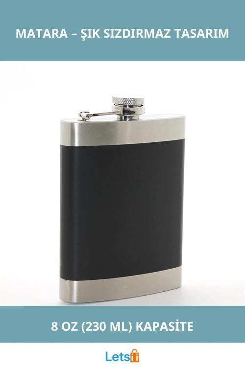 Paslanmaz Çelik Şık ve Sızdırmaz Tekli 8 Oz Matara