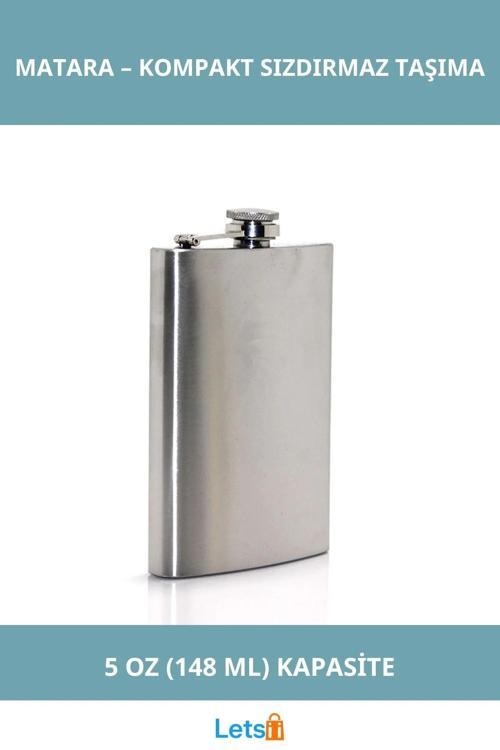 Paslanmaz Çelik Sızdırmaz Şık 5 Oz Tekli Matara