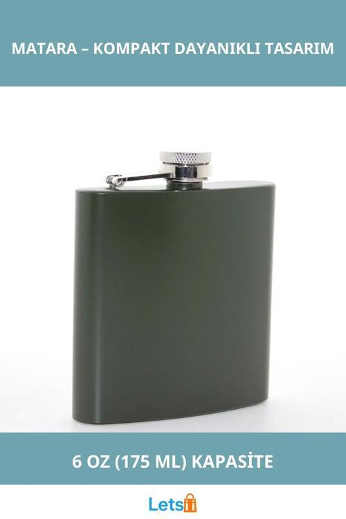 Paslanmaz Çelik Sızdırmaz Tekli 6 Oz Matara Şık ve Dayanıklı