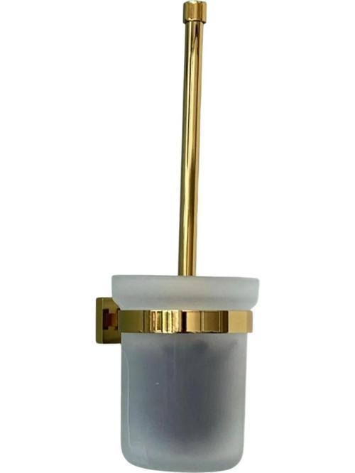Adnoss Lüks Kenzo Montajlı Klozet Fırçası Gold - Sarı