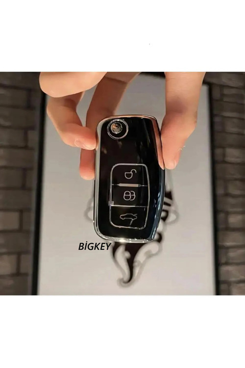 Ford Focus ,Fiesta ,Mondeo ,Cmax,Courier Kumanda Kılıfı 3 Buton Siyah Gümüş