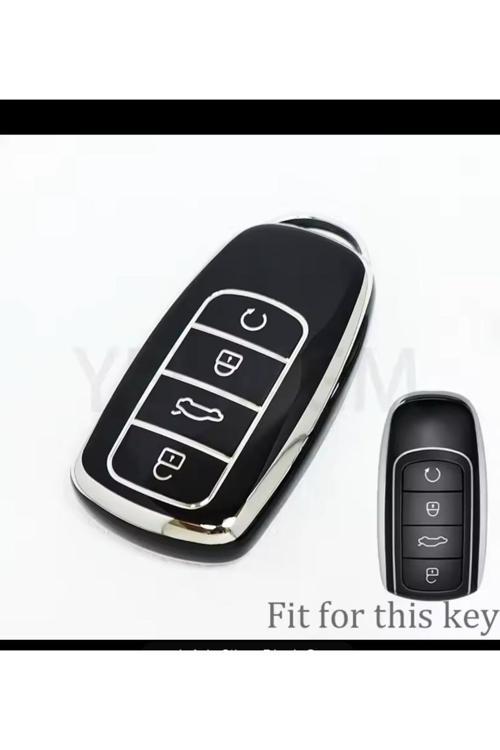Uyumlu Marka Chery Tiggo 8 Pro Omoda 5 Tiggo 7 Avantgarde Anahtar Kılıfı Siyah Gümüş