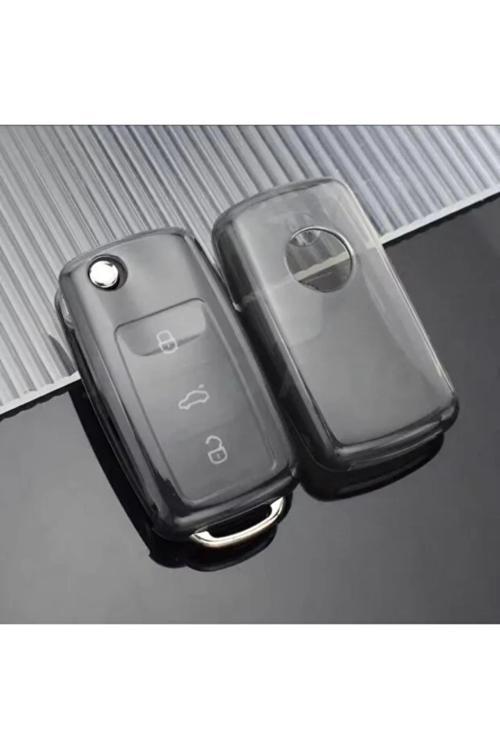 Volkswagen Uds Golf Transporter Caddy Jetta Füme Oto Anahtar Kumanda Kabı Kılıf Oto Anahtarlık