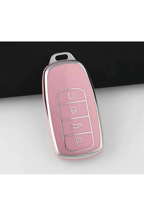 Chery Tıggo 8 Pro Max Tıggo 7 Pro Max Omoda 5 Pro Jaecoo (Tpu Anahtar Kılıfı (Pembe)
