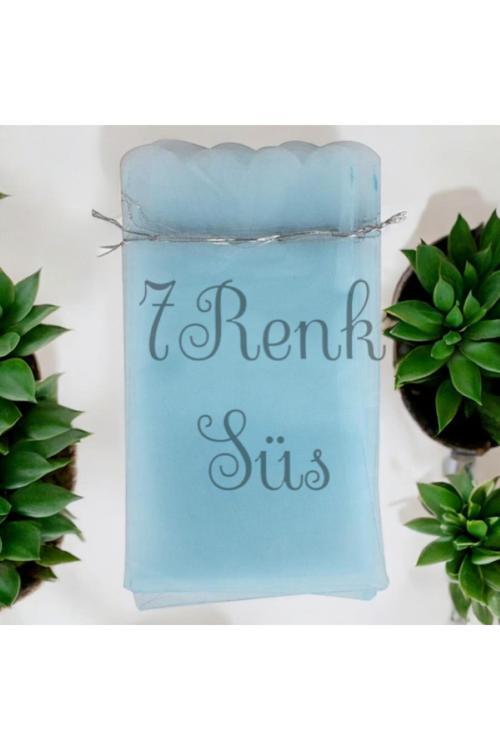 Yasin Tesbih Hediyelik Tül Kesesi,Havlu Kesesi 15X25 Cm 50 Adet Mavitül Kese