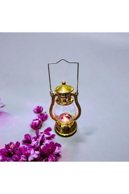 Butik Center Dekoratif Gaz Lambası Şeklinde Led Mumlu Lamba Sarı