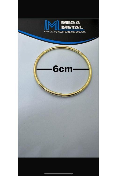 6 Cm Yuvarlak Halka 250 Adet (Gold Renk) Nikah Şekeri Süslemesi Halka Aksesuar