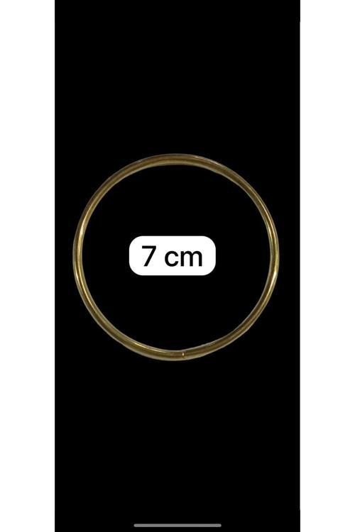 7 Cm Yuvarlak Halka Gold Renk 25 Ad.Nikah Şekeri Süsü