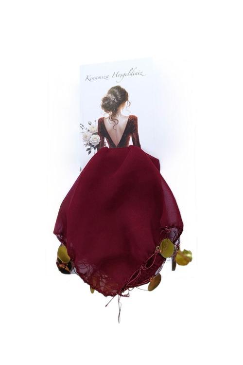 Butik Center Kartlı Hediyelik Halay Mendili 10 Adet, Gelin Damat Düğün Kına Sünnet Nişan Bride