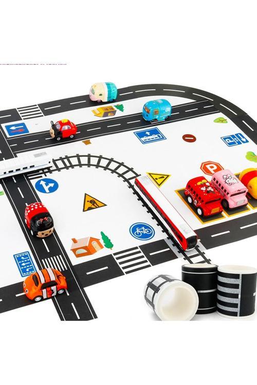 Otobant Eğitici Ve Eğlenceli Yol Yapım Bandı - Çocuk Trafik Bantı - Road Tape Oyun Bandı