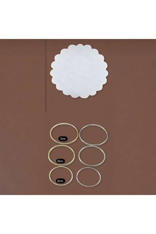 5 Cm Gold Veya Gümüş 100 Halka 100 'Lü 26 Cm Tül.