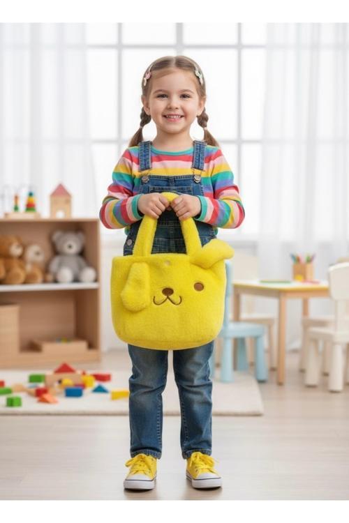 Sevimli Karakterli Peluş Çanta – Kadın & Çocuk İçin Renkli Mini El Çantası