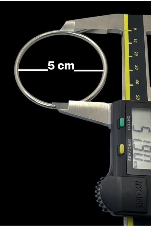 5 Cm Yuvarlak Halka 250 Adet  (Gümüş Renk) Nikah Şekeri Süslemesi Halka Aksesuar