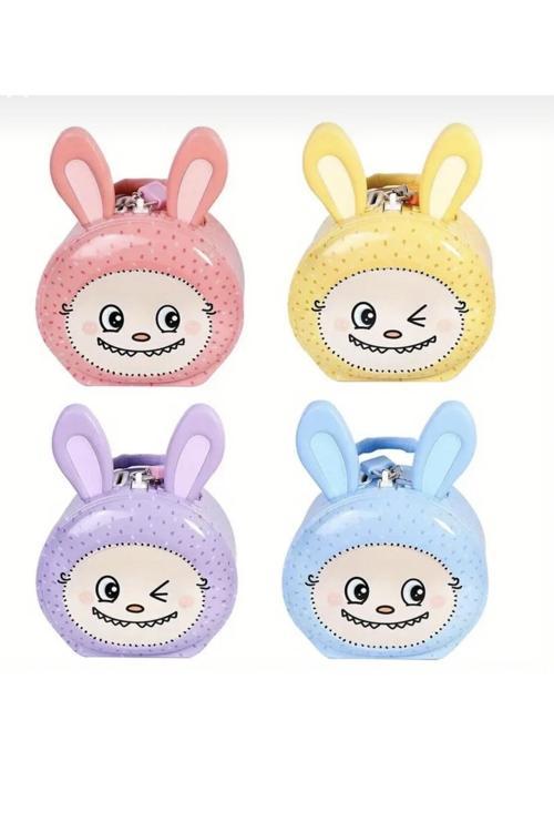 Labubu Tavşan Kulaklı Metal Kumbara Renk Karışık Gönerilir