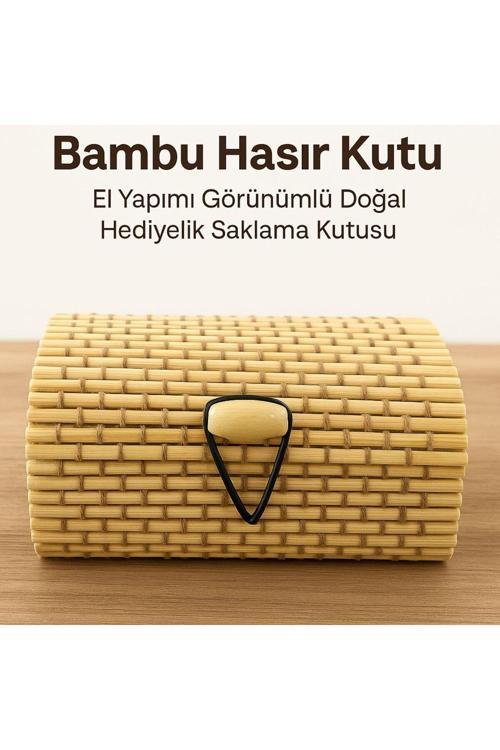 12 Li Doğal Görünümlü Hasır Kutu – Nikah, Kına, Nişan Hediyelik Kutusu