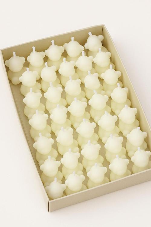 Butik Center Mini Ayıcık Şekilli Dekoratif Mum – 30 Adet