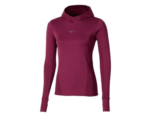 Active Warm Kadın Kapüşonlu Yarım Fermuarlı Rüzgarlık Bordo