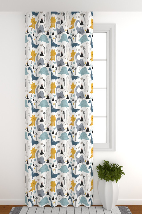 Güneşlik Perde Çocuk Odası Dinazor Desenli Çocuk Odası Odası Fon Perde