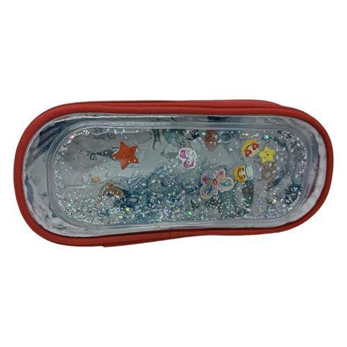 Bearanddeer B&D Kalem Çantası Sulu Şeffaf Kapaklı Elips bd-kcs209 (Karışık Renk 1 Adet)