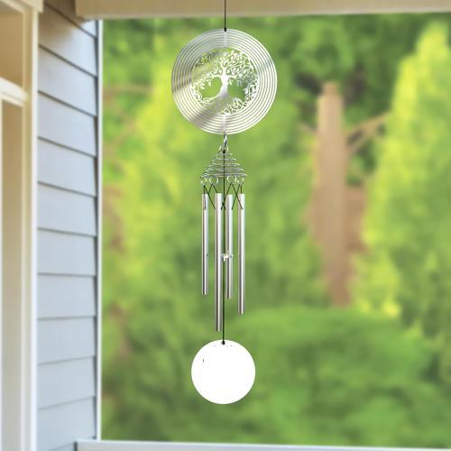 Feng Shui Hayat Ağacı Temalı Rüzgar Çanı Dış Mekan Bahçe Balkon Süsü Arkadaş Hediyesi 60 cm.