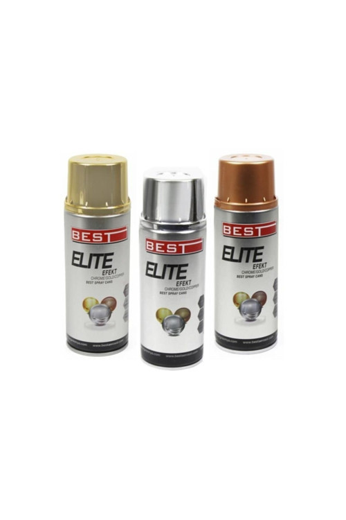 Elite Sprey Boya Gold-Krom-Bakır Efekt 3'Lü Set 400 Ml