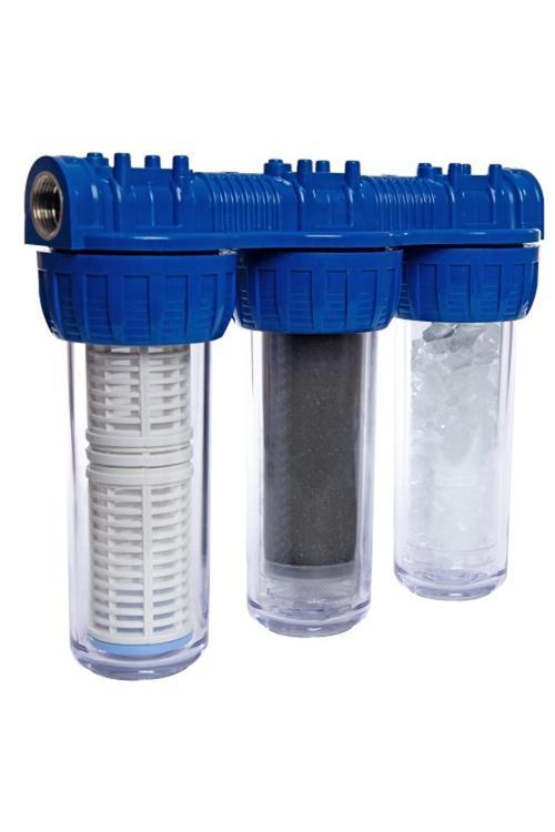 10" Üçlü Su Filtresi Daire Ve Bina Girişi Için Üçlü Set Arıtma Sistemi 3/4