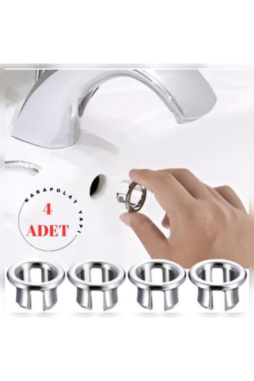 Lavabo Tahliye Yüzüğü Krom Parlak 4 Adet