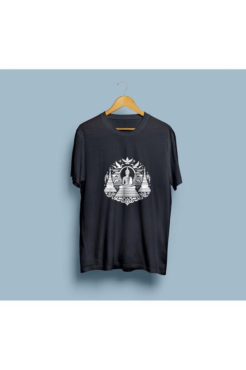 Oversize Budizm / Buddha Tapınak tasarım unisex T-shirt
