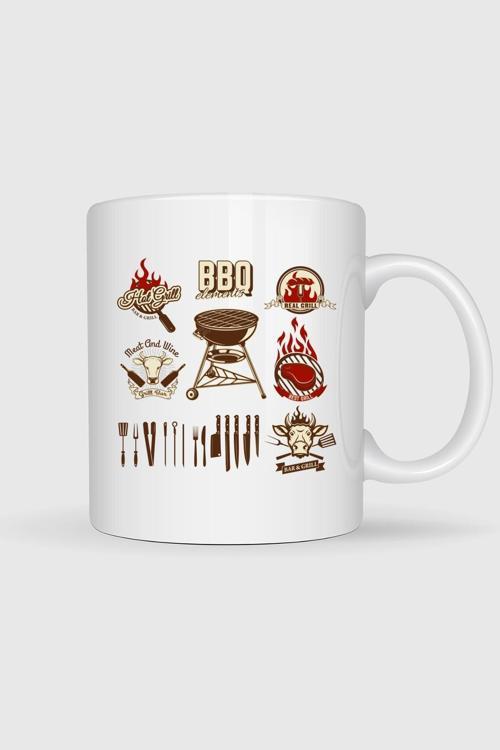  Barbecue Chophouse Restaurant Kebab Grilling Tasarımlı Kupa Bardak