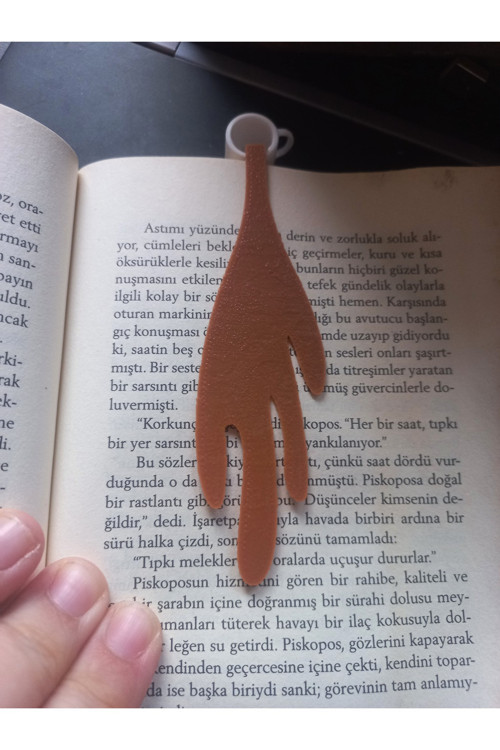 Dökülen Kahve Kitap Ayracı Minyatür Şirin Sütlü Kahve Çikolata